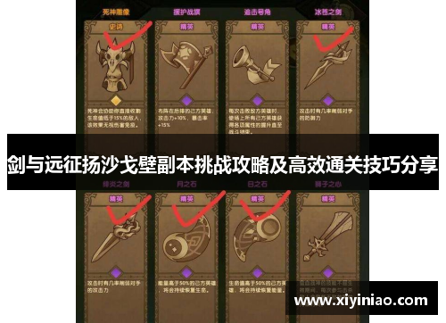 剑与远征扬沙戈壁副本挑战攻略及高效通关技巧分享